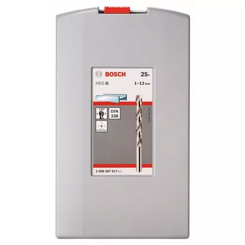 25dílná sada spirálových vrtáků do kovu HSS-G, ProBox, DIN 338, 135° 1–13 mm  BOSCH 2608587017