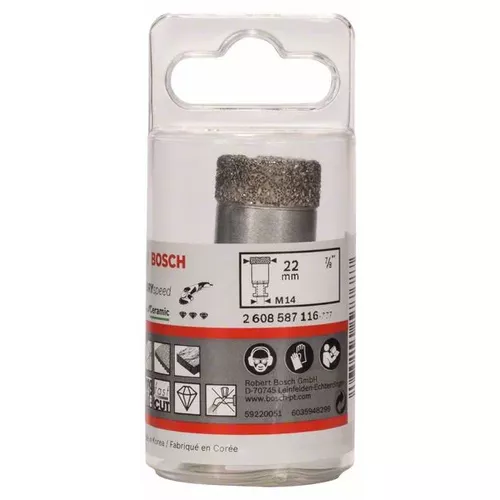 Diamantové vrtáky pro vrtání za sucha Dry Speed Best for Ceramic BOSCH 2608587116