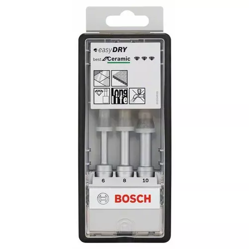 3dílná sada diamantových vrtáků pro vrtání za sucha Robust Line Easy Dry Best for Ceramic BOSCH 2608587145