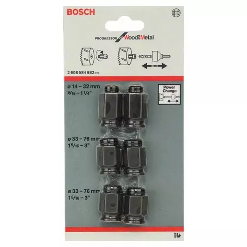 6dílná souprava přechodových adaptérů BOSCH 2608584682