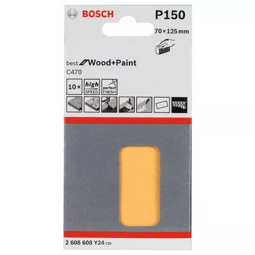 Brusný papír C470, balení 10 ks  BOSCH 2608608Y24