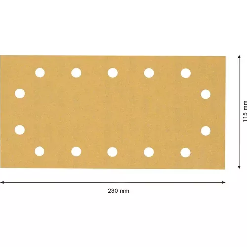 Brusné papíry EXPERT C470 se 14 otvory pro vibrační brusky 115 × 230 mm, P180, 50 ks BOSCH 2608900947