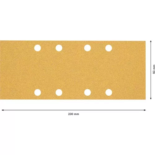 Brusný papír EXPERT C470 s 8 otvory pro vibrační brusky 93 × 230 mm, G 60, 10 ks BOSCH 2608900834