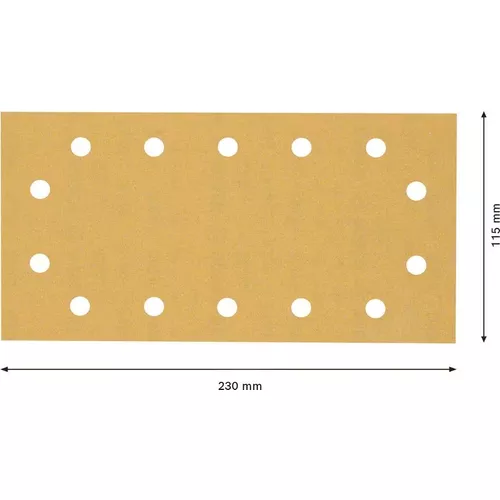 Brusný papír EXPERT C470 se 14 otvory pro vibrační brusky 115 × 230 mm, G 180, 10 ks BOSCH 2608900864