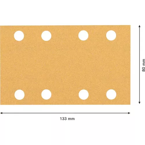Brusné papíry EXPERT C470 s 8 otvory pro vibrační brusky 80 × 133 mm, P100, 10 ks BOSCH 2608900880