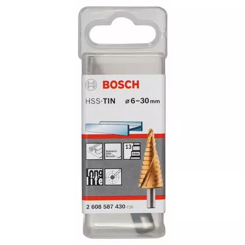 Stupňovité vrtáky HSS-TiN  BOSCH 2608587430
