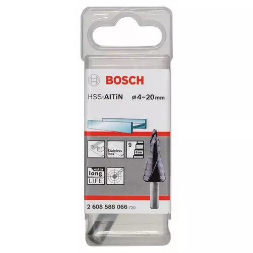 Stupňovitý vrták HSS-AlTiN  BOSCH 2608588066