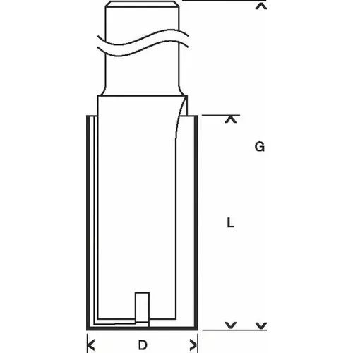 Drážkovací fréza, 12 mm, D1 12 mm, L 40 mm, G 81 mm BOSCH 2608628465