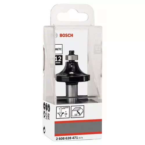 Zaoblovací fréza, 12 mm, R1 12 mm, L 19 mm, G 70 mm BOSCH 2608628471