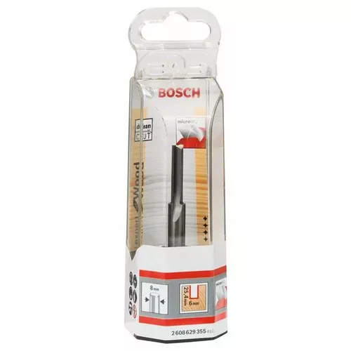 Drážkovací fréza Expert for Wood, masivní, plný karbid, 8 mm, D1 6 mm, L 25,4 mm, G 76 mm BOSCH 2608629355