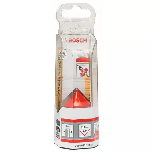 Drážkovací fréza tvaru V, Expert for Wood, 8 mm, D 31,8 mm, L 19 mm, G 51 mm, G 90° BOSCH 2608629370