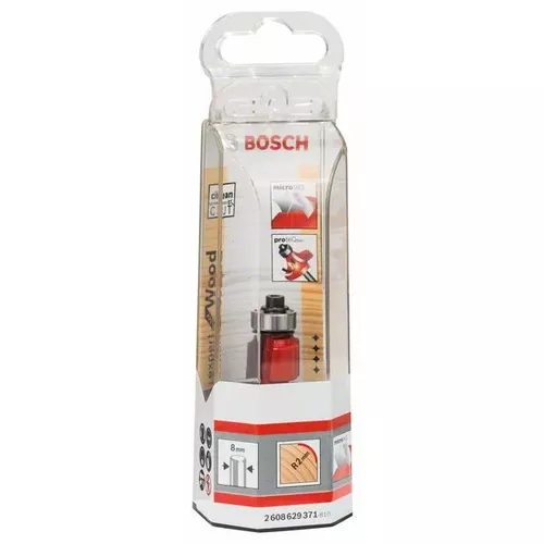 Zaoblovací fréza Expert for Wood, 8 mm, D 16,7 mm, R1 2 mm, L 12,7 mm, G 55 mm BOSCH 2608629371