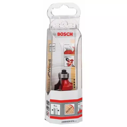 Zaoblovací fréza Expert for Wood, 8 mm, D 25,4 mm, R1 6,35 mm, L 12,7 mm, G 55 mm BOSCH 2608629374