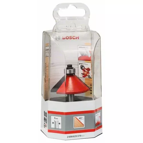 Fazetovací fréza Expert for Wood, 8 mm, D 44 mm, L 18,5 mm, G 61 mm  BOSCH 2608629379