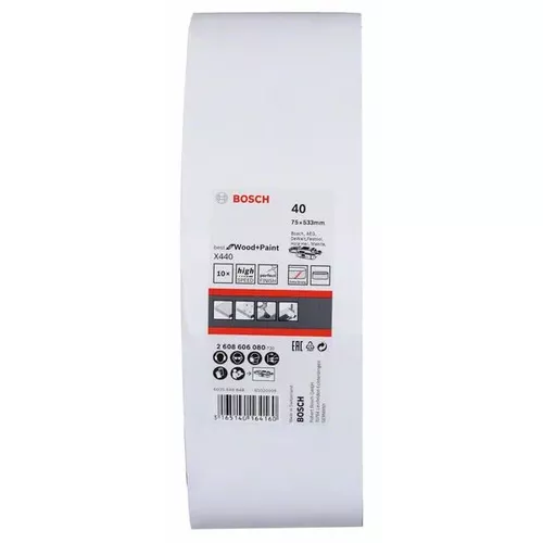 10dílná sada brusných pásů X440  BOSCH 2608606080