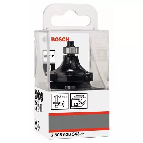 Zaoblovací fréza, 8 mm, R1 12 mm, L 19 mm, G 60 mm BOSCH 2608628343