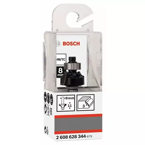 Zaoblovací fréza, 8 mm, R1 3 mm, L 10,2 mm, G 53 mm BOSCH 2608628344