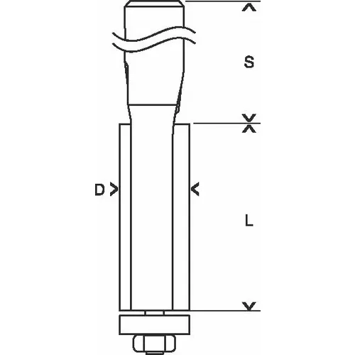 Zarovnávací fréza, 8 mm, D1 9,5 mm, L 25,4 mm, G 68 mm  BOSCH 2608628346