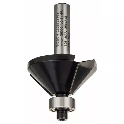 Fazetovací fréza, 8 mm, B 11 mm, L 14,7 mm, G 56 mm, 45° BOSCH 2608628352