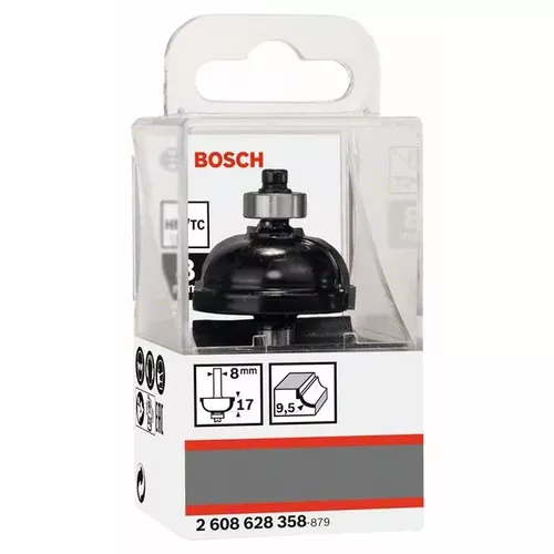 Fréza na tvorbu hran F, 8 mm, R1 9,5 mm, D 35 mm, L 16,2 mm, G 59 mm BOSCH 2608628358