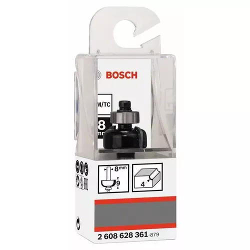 Dlabací fréza s kuličkovým ložiskem, 8 mm, R1 4 mm, D 20,7 mm, L 9 mm, G 53 mm BOSCH 2608628361