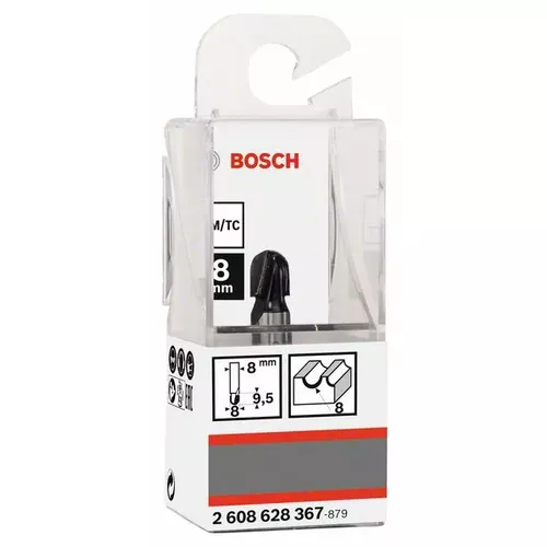 Žlábkovací fréza, 8 mm, R1 4 mm, D 8 mm, L 9,2 mm, G 40 mm BOSCH 2608628367