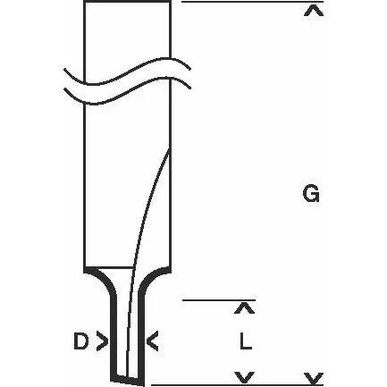 Drážkovací fréza, 8 mm, D1 5 mm, L 12,7 mm, G 51 mm BOSCH 2608628378