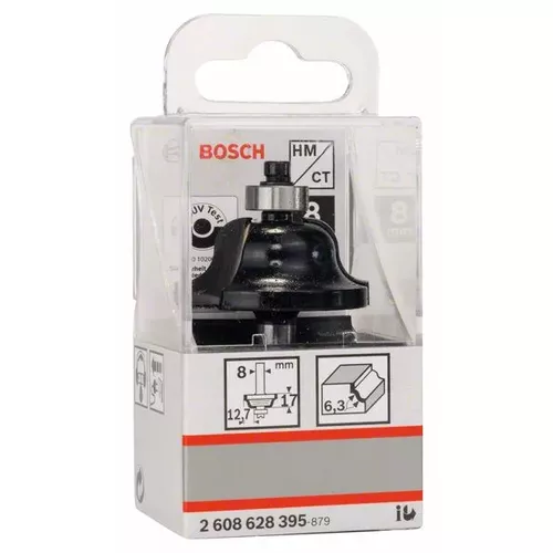 Fréza na tvorbu hran B, 8 mm, R1 6,3 mm, B 12,7 mm, L 17 mm, G 61 mm BOSCH 2608628395