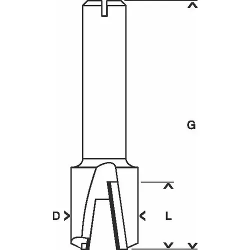 Drážkovací fréza na drážky pantů, 8 mm, D1 12,7 mm, L 12,7 mm, G 50,8 mm BOSCH 2608628399