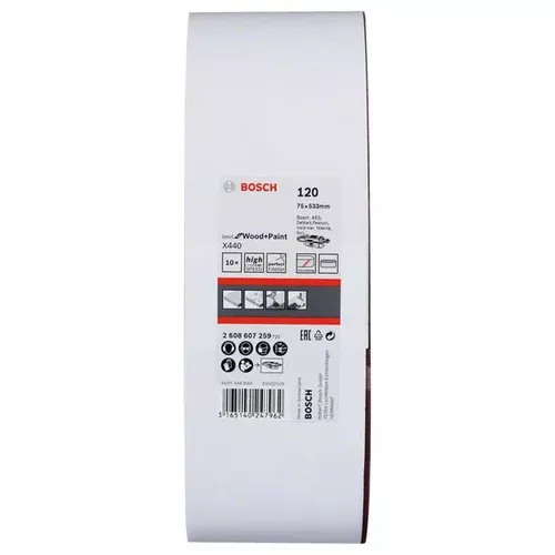 10dílná sada brusných pásů X440  BOSCH 2608607259