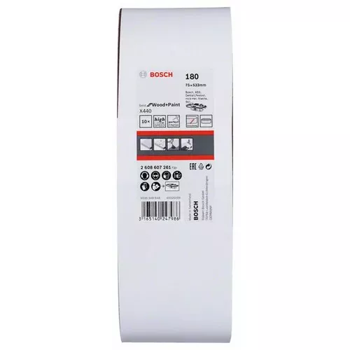 10dílná sada brusných pásů X440  BOSCH 2608607261