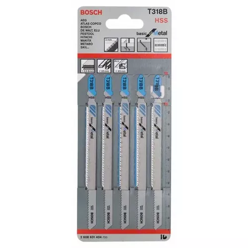 Pilový plátek do kmitací pily T 318 B  BOSCH 2608631404