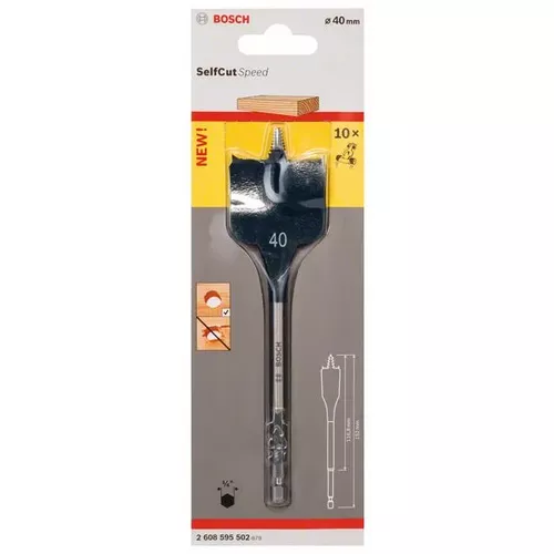 Plochý frézovací vrták Self Cut Speed, šestihran  BOSCH 2608595502