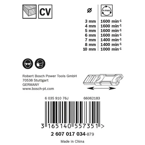 7dílná sada spirálových vrtáků do dřeva 3–10 mm  BOSCH 2607017034