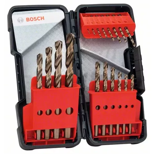 18dílná sada spirálových vrtáků do kovu HSS-Co, Toughbox, DIN 338, 135° 1–10 mm BOSCH 2607017047