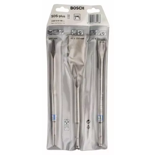 Sada sekáčů SDS plus 0/20/40 mm, 3 kusy  BOSCH 2607019159