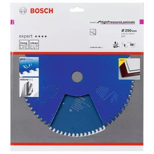 Pilový kotouč Expert for High Pressure Laminate 250 × 30-80 BOSCH 2608644358