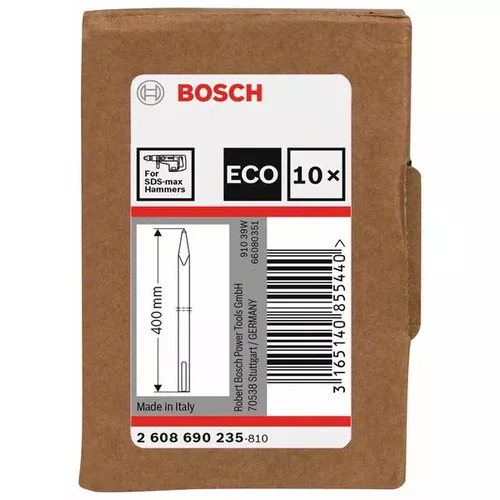10dílná sada 400mm špičatých sekáčů SDS max  BOSCH 2608690235