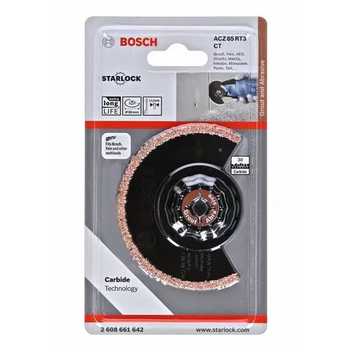 Karbidový segmentový pilový kotouč s tvrdokovovými zrny RIFF ACZ 85 RT3  BOSCH 2608661642