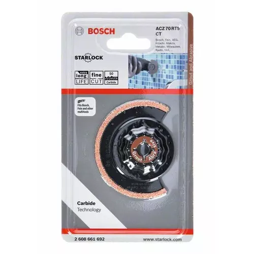 Karbidový segmentový pilový kotouč s tvrdokovovými zrny RIFF na úzké řezy ACZ 70 RT5  BOSCH 2608661692