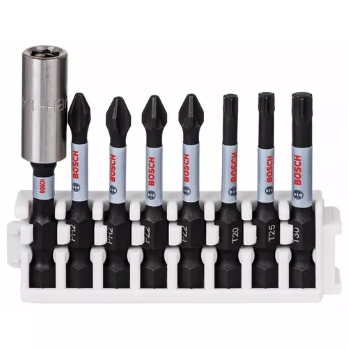 8dílná souprava nástavců Impact Control Power Bit, 2×PH2;2×PZ2;1×T20;1×T25;1×T30 BOSCH 2608522326