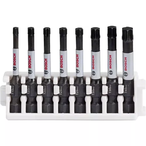 Souprava nástavců Impact Control Power Bit, 8 kusů, 1×T15;2×T20;2×T25;2×T30;1×T40 BOSCH 2608522329