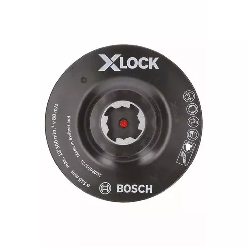 Opěrný talíř systému X-LOCK s upínacím systémem se suchým zipem, 115 mm BOSCH 2608601721