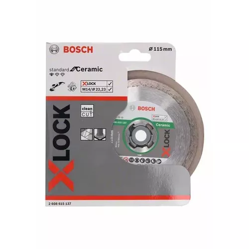Diamantový řezný kotouč Standard for Ceramic systému X-LOCK, 115×22,23×1,6×7  BOSCH 2608615137