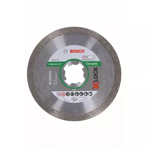 Diamantový řezný kotouč Standard for Ceramic systému X-LOCK, 115×22,23×1,6×7 BOSCH 2608615137