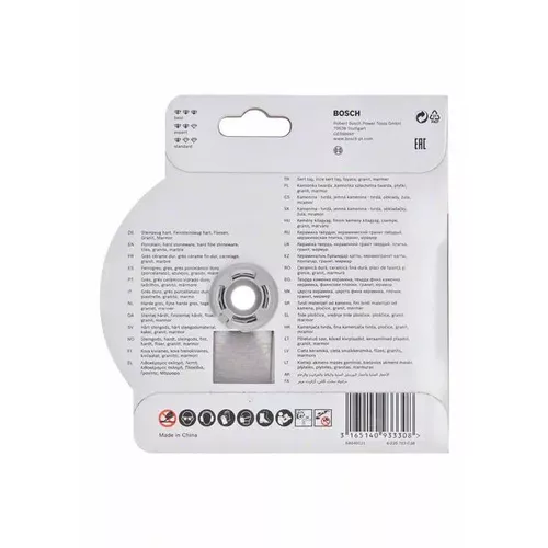 Diamantový řezný kotouč Best for Ceramic Extraclean Turbo systému X-LOCK, 125×22,23×1,4×7  BOSCH 2608615132