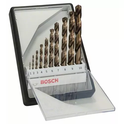 10dílná sada spirálových vrtáků do kovu Robust Line HSS-Co 1–10 mm BOSCH 2607019925