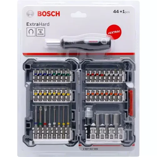 45dílná přizpůsobitelná sada šroubovacích nástavců BOSCH 2607017692