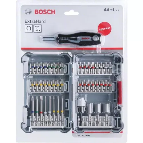 45dílná přizpůsobitelná sada šroubovacích nástavců – vystavovací verze BOSCH 2607017693