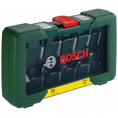  12dílná sada fréz TC (8mm stopka) BOSCH 2607019466